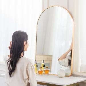레아 골드프레임 아치형 벽걸이 반신거울 600X900