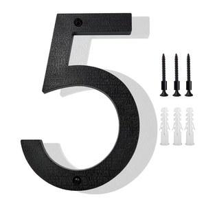 8인치 현대 수상 주택 번호, 못 키트와 템플릿이 있는 대형 블랙 섀도우 외부 주소, 차고 문, 거리, 농가,