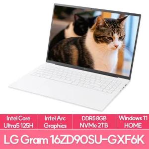 LG전자 그램16 16ZD90SU-GXF6K 인텔 울트라5 램8G NVMe2TB WIN11 사무용 노트북 추천 EU