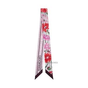 [롯데백화점]페라가모 라벨루쏘  SS25 여성 부케 프린트 스카프 32 0966 COTTON CANDY 0780231