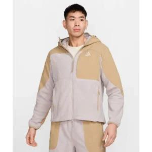 NIKE 나이키 ACG 울프 트리 플러스 풀집 후드 미드 레이어 M - 파라슈트 베이지 칼리지 그레이 서밋 화이트