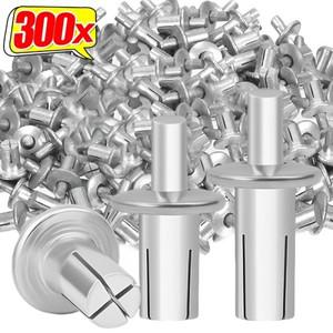 300-10PCS 해머 드라이브 확장 리벳 타악기 알루미늄 네일 헤드 피어싱 노크  소형 태핑 나사 패스너