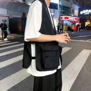 스트릿 포켓 베스트 워크웨어 캐주얼 스트릿 여름