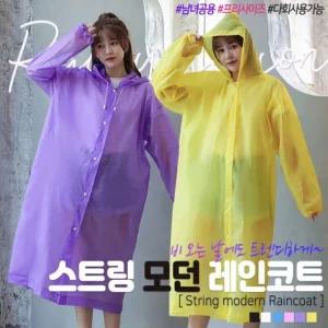 세련된 코드 방수코트 6color 라인 유니크 비옷 하절기 비옷 젠더리스비옷