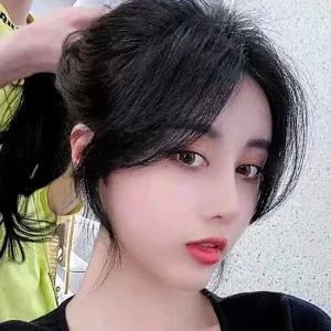 C컬 옆머리 똑딱이 부분가발 5p 블랙 헤어피스 헤어피스 부분가발 똑딱이가발 앞머리가발 l