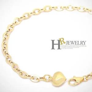 [호림쥬얼리]18K gold 골드팔찌 예쁜(HR)18K 할로우 9mm 통통하트 팔찌