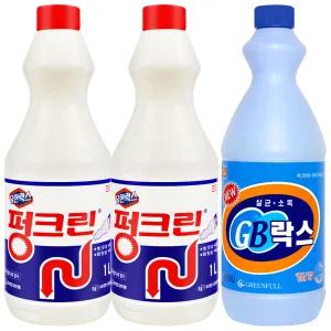 유한락스 펑크린 1L × 2개+ 락스 1kg 변기 배수구 세정제 하수구 뚫어뻥