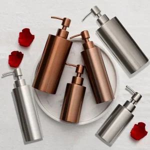 [모나코올리브]모던 스테인레스 브론즈 샴푸 린스 리필 디스펜서 350ml