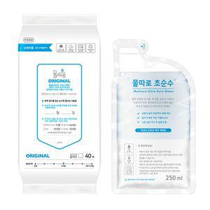 물따로 생분해 신생아물티슈 오리지날 리필형 (40매/12set)