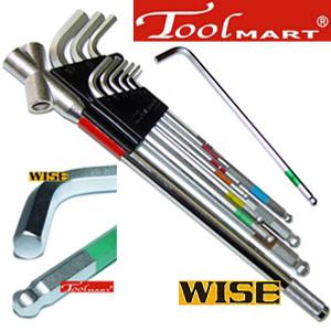 일본WISE슈퍼볼육각렌치10p세트 규격1.5-10mm9종렌치+강력형토크연장바채택-툴마트