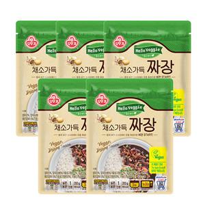 오뚜기 헬로베지 채소가득 짜장 200g x5개 비건식품