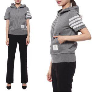 [톰브라운](마산점) 23FW 여성 더블 페이스 반팔 후드티셔츠 (FJT273A 07545 035 23F)