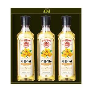 사조 해표 카놀라유 프리미엄 오일 3입 + 쇼핑백포함 추석 한가위 명절 선물세트