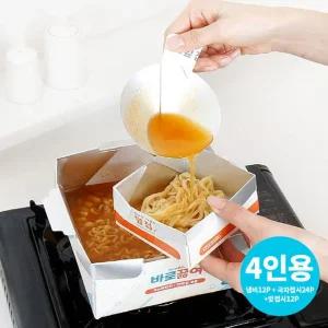 나우보일 국산 1회용 종이냄비 4인용세트 냄비12P+국자접시24P+앞접시12P