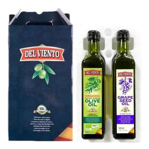 델비엔토 엑스트라버진 올리브유+포도씨유 500ml 2P 선물세트 안전포장