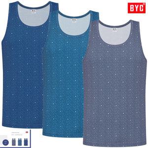 BYC포인트기하학모티브칼라민소매런닝3매입 MCF2226