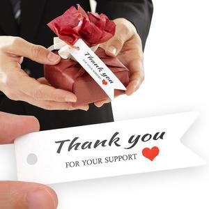 [IXHINO2J_4B]라벨 택 하트 Thank you 10P 화이트 포장택
