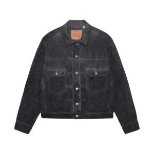스투시 x 리바이스 자카드 트러커 자켓 블랙 Stussy x Levi's Jacquard Trucker Jacket Black