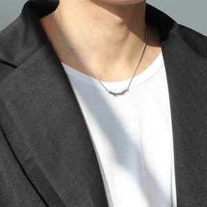 [벨가] 써지컬스틸 얇은 줄 대나무 펜던트 목걸이