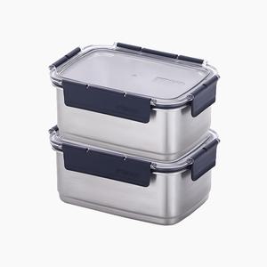 스텐락 국산 스텐밀폐용기 모스트 6호 2p세트 1,100ml