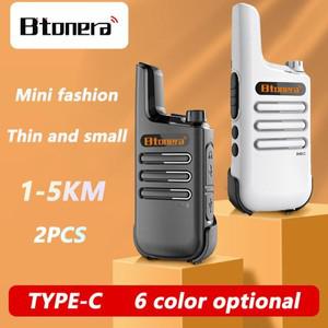 BTONERA 미니 워키토키 PMR 446 FRS 양방향 라디오 휴대용 통신 장비 PTT 라디오 호텔 카페 2 개