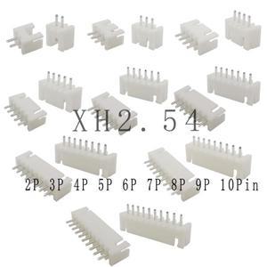 XH 2.54 피치 핀 헤더 하우징 커넥터 JST 2P 10 PCB 용 수 스트레이트 개
