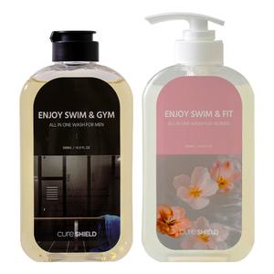 인조이스윔 올인원 포맨 & 포우먼 수영장 염소 냄새 제거 트러블 관리 수영 커플 세트 500ml