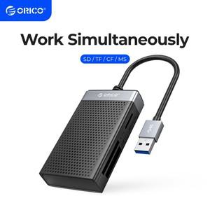 ORICO USB A Type C 3.0 메모리 카드 리더기 마이크로 SD TF Pro Duo 스틱 읽기 스위치용 멀티 렉터 어댑터