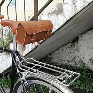 가죽 자전거 짐받이 가방 로드 새들백 안장백-WF5E9A3