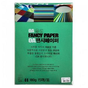 두성종이 OA 팬시페이퍼 컬러복사지 진녹색 180g R62 A4 15개
