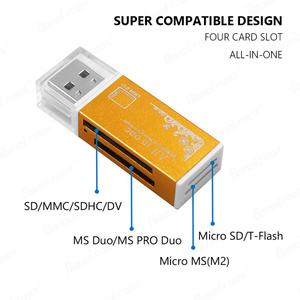 USB 2.0 멀티 카드 리더 메모리 어댑터 메모리 스틱 프로 듀오 마이크로 SD T-Flash M2 MS 카드 리더기 4 i