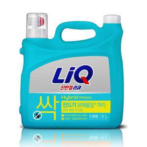 리큐 진한겔 하이브리드 펌프형 드럼용 액체세제 본품, 6L, 1개