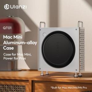 Ulanzi QT01 Mac Mini M4/M4 Pro 용 알루미늄 합금 케이스 (마그네틱 사이드 스탠드 포함) 방진 충격 방지