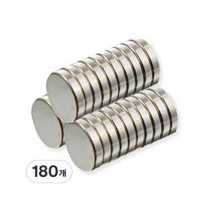 코멧 강력한 네오디움 원형 자석 30개 10mm x 2mm 실버 180개 one option