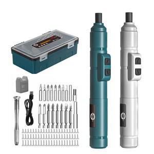 미니 무선 전기 스크루 드라이버 세트 USB 충전식 3.6V 200r/Min 홈 드릴 수리 공구