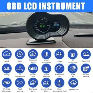 T5ub 다기능 LCD HUD 화면 표시 자동차 헤드 업 디스플레이 프로젝트 장거리 이동을 위해 쉽게 설치할 수