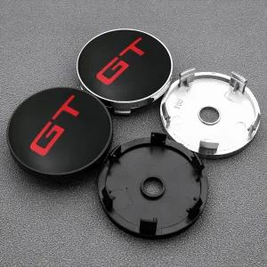 자동차휠캡 4Pc 56 60 GT 로고 배지 자동차 휠 허브 센터 캡 자동 스타일링 림 커버 엠블럼 스티커 포드 머