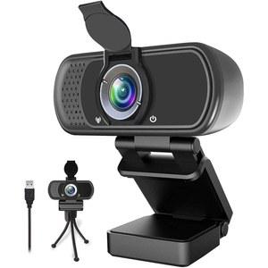 [미국배송] 웹캠 HD 1080P 스테레오 마이크가 있는 라이브 스트리밍 카메라 110도 시야각이 PC 데스크탑 또는 노트북 USB 웹캠 스위치 2 화상 통화 녹음 회의 스트리밍 게임용