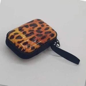 레오파드 패턴 미니 파우치 수납 보조배터리 이어폰 정리함