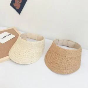 [아우트](앙상블)아동 라탄 밀짚 돌돌이 키즈 모자
