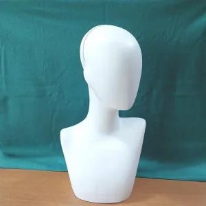 마네킨 가발 모자 화이트 모델 55cm 디스플레이 머리둘레