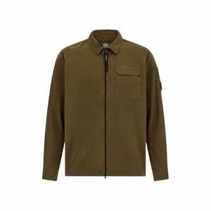 [CP COMPANY]시피컴퍼니 오가닉 지퍼 오버셔츠 올리브 그린 남성 RCCMOS705A 110143G 683