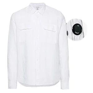 [CP COMPANY][당일]24SS CP 렌즈 와펜 포켓 셔츠 화이트 16CMSH301A 005415G 103