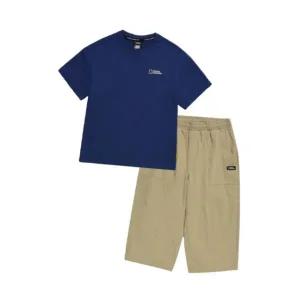 매장정품 NATIONALGEOGRAPHIC 내셔널지오그래픽 NATIONAL GEOGRAPHIC KIDS K242UPB920 7부 상하세트 LNAVY