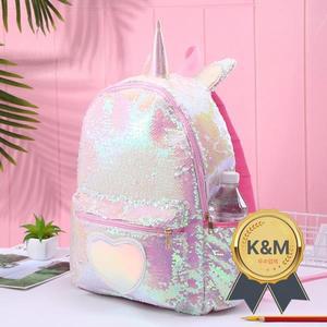 유니콘 대용량 인어 스팽글 배낭 학생 귀여운 만화 캐주얼 여성 Schoolbag