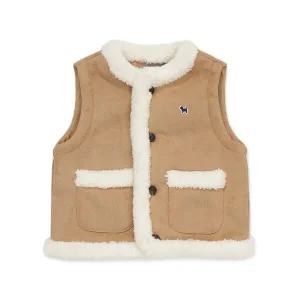 [블루독베이비] 25FW 신상 (BE)벨로아 FUR VEST (45C1422501)