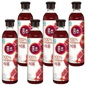 대상 청정원 홍초 석류 900ML x 6개