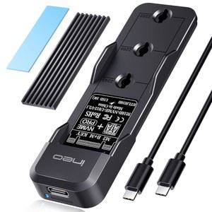 Ineo 도구 없는 M.2 NVMe 및 SATA에서 USB C까지 10Gbps 도킹 스테이션, M 키 지원 2280 2260 2242 2230 SSD (M.2 10Gb 도킹)