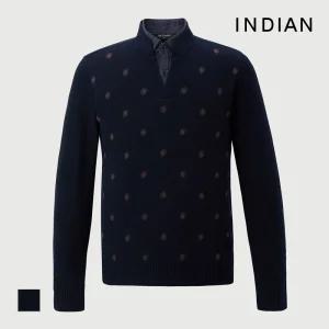 [INDIAN] 울혼방 올오버 이중에리 니트_MITBP3F8331