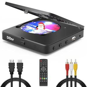 TV용 슈퍼 미니 블루레이 HD DVD, 1080P 홈 시어터, 리모컨 포함 휴대용 + HDMI AV 케이블 내장 PAL/NTSC, USB 입력 지원